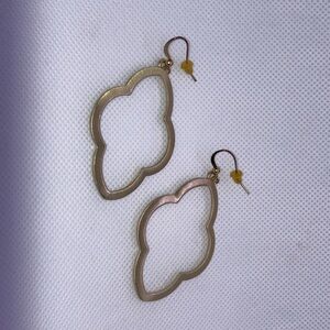 Gold tone quatrafoil earrings